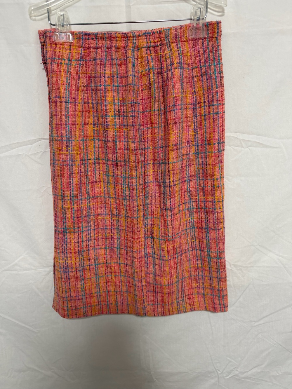 Anne Crimmins Pink Plaid Tweed Skirt Set - Picture 10 of 11
